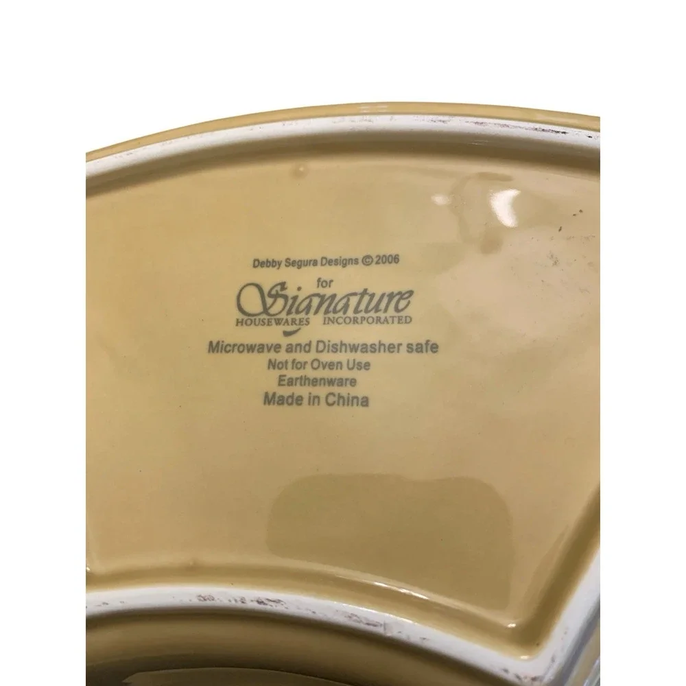 Signature Sorrento Wheat Gold 7 Piece Lazy Susan by Debby Segura 2006 Large 20